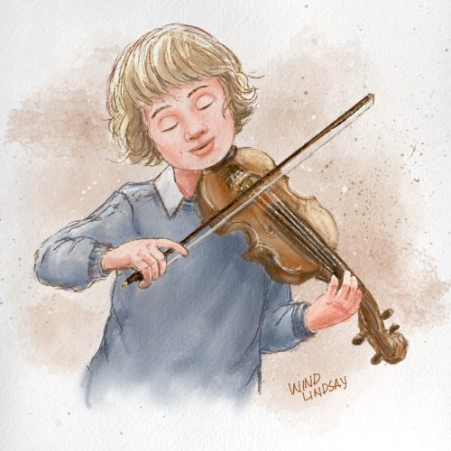 Boy Playing Violin